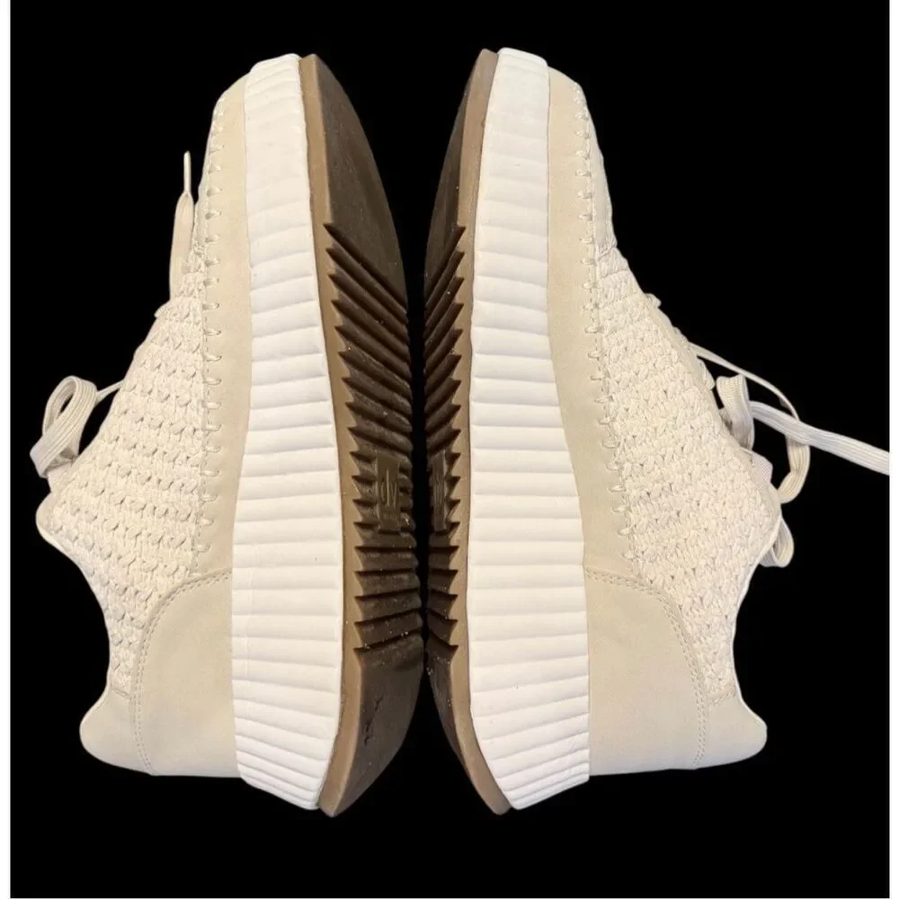 Dolce Vita Dolen Platform Sneakers Textured Knit Upper 9.5 Chunky